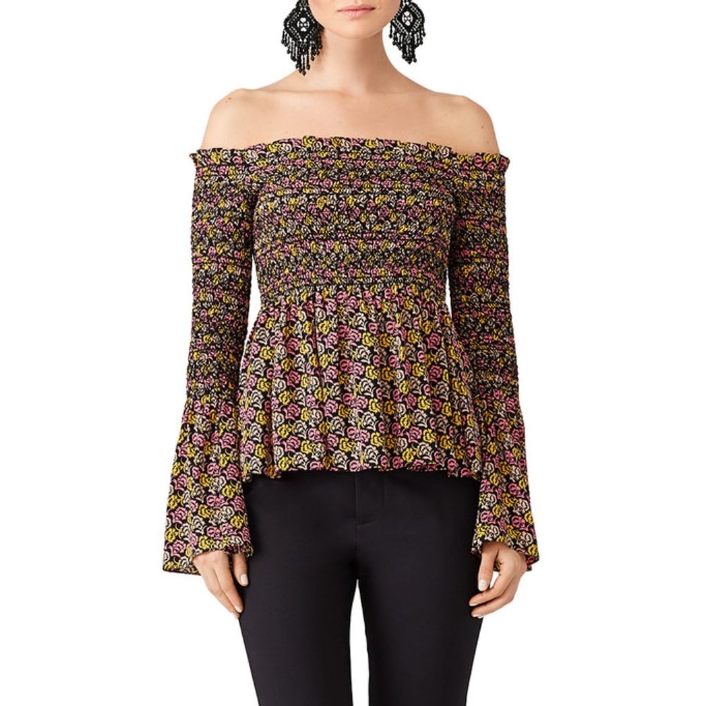 A.L.C. Floral Agra Silk Top